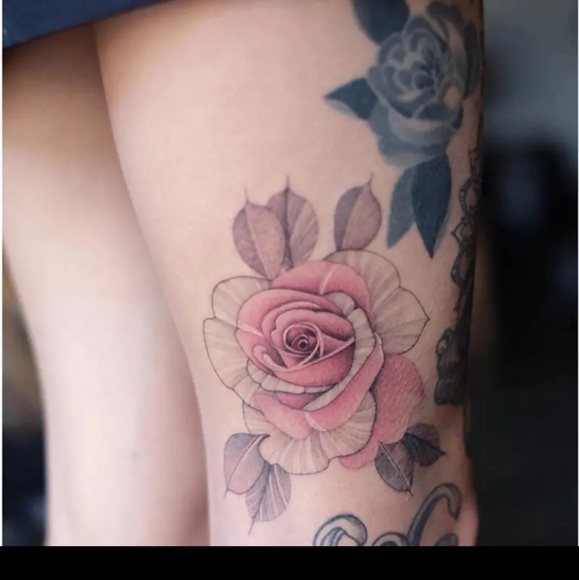 9 Pcs Flower Temporary Tattoo Beautiful Color Chest and Shoulder Tattoo - Picture 6 of 9